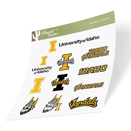 Type 2 Sheet University of Idaho Vandals NCAA Sticker Vinyl Decal Laptop Water Bottle Car Scrapbook